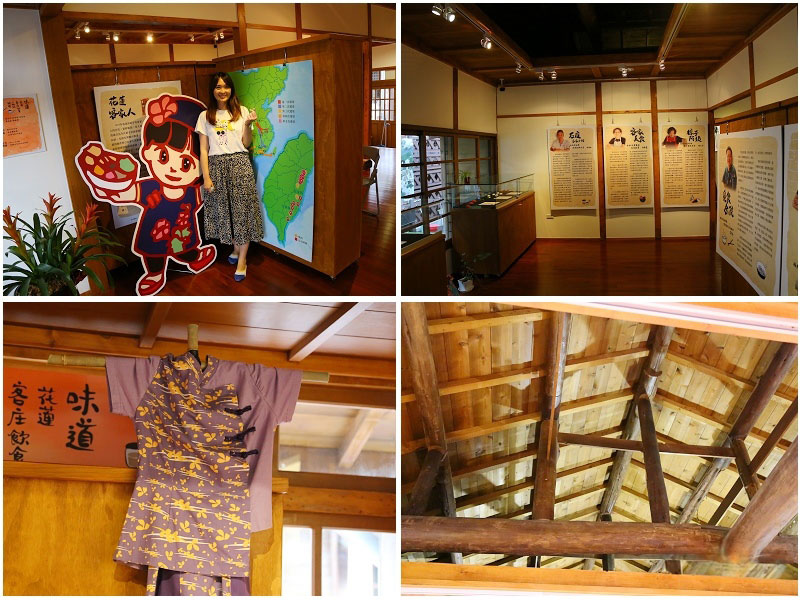 館内では花蓮の客家美食に関する展示があり、さらに客家の伝統衣装の紹介もあります